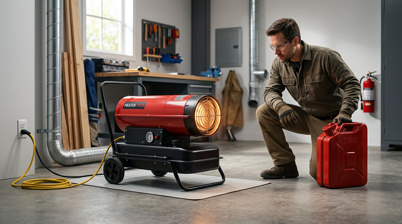 Illustration for blog section about: Mazotlu Isıtıcıyı Güvenli Şekilde Kullanmak İçin 7 Önemli Kural