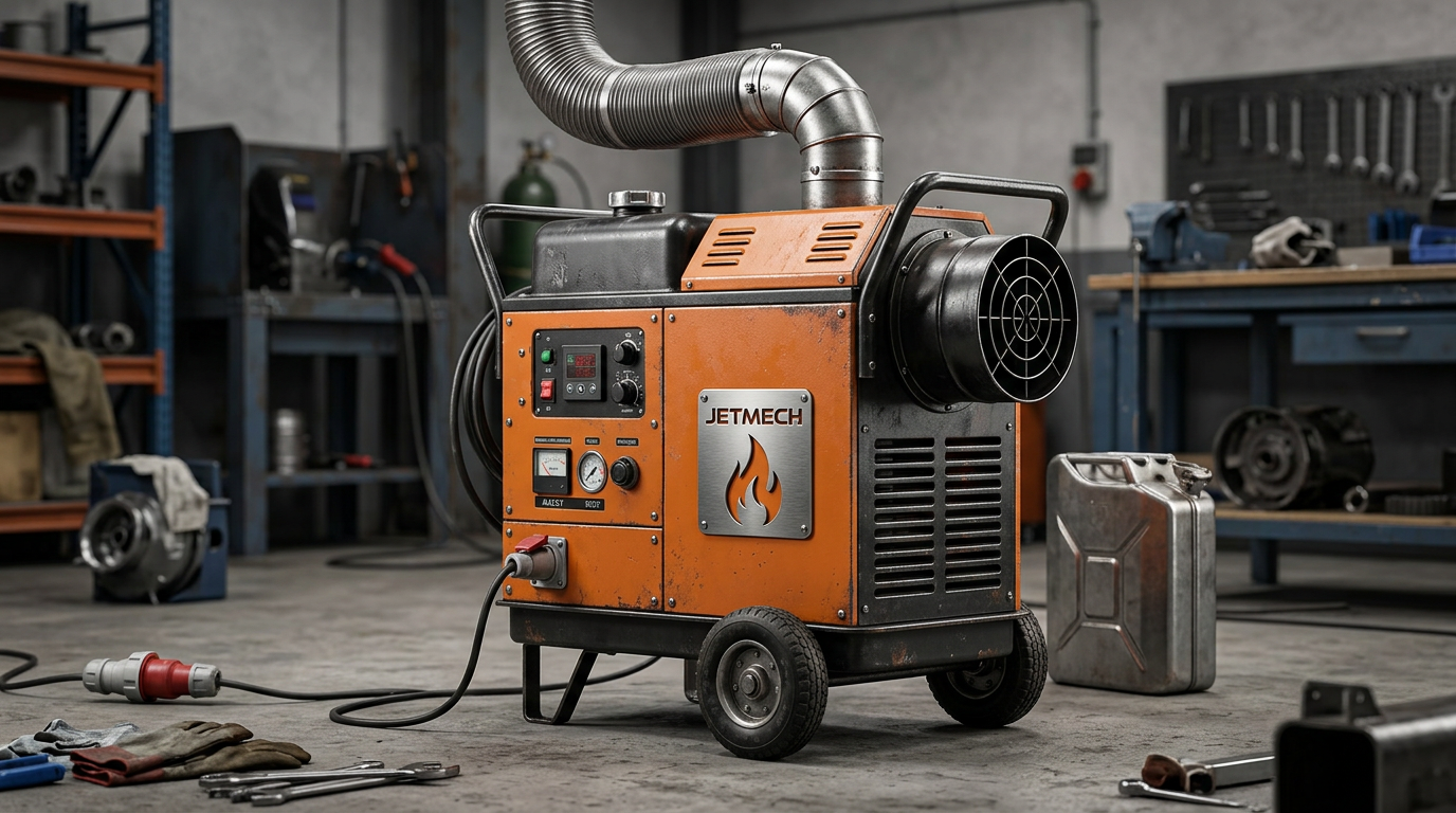 Mazotlu ısıtıcı ürün görsellerinin üzerinde Jetmech logosu olsun