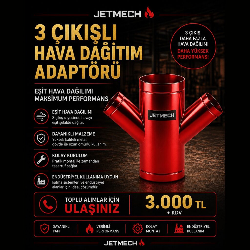 3 Çıkışlı Hava Dağıtım Adaptörü